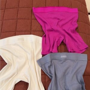 NEW• SKIMS• cotton rib boxers SET• small